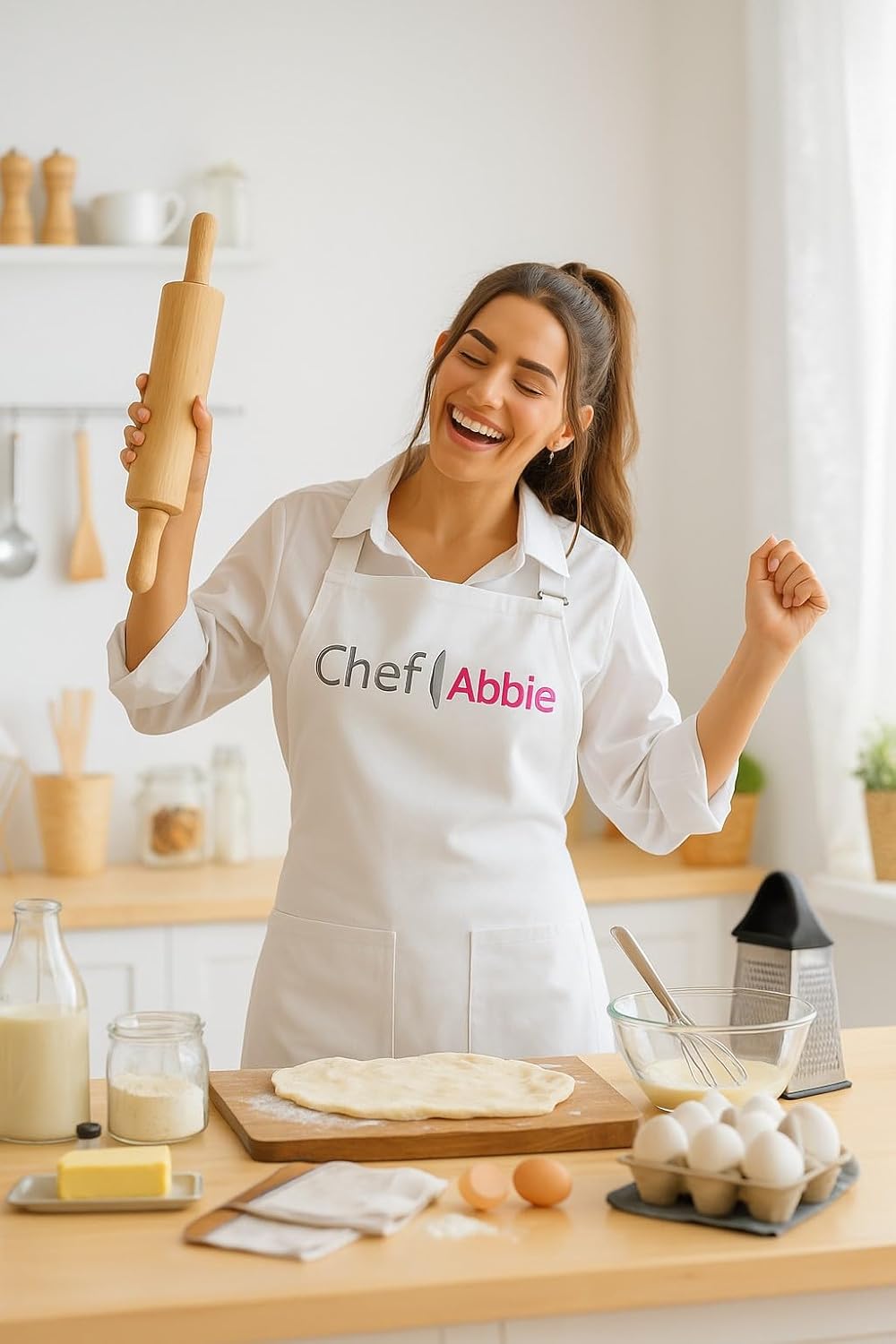 Personalized Custom Chef Apron & Hat Set with Embroidered Design - Women and Men