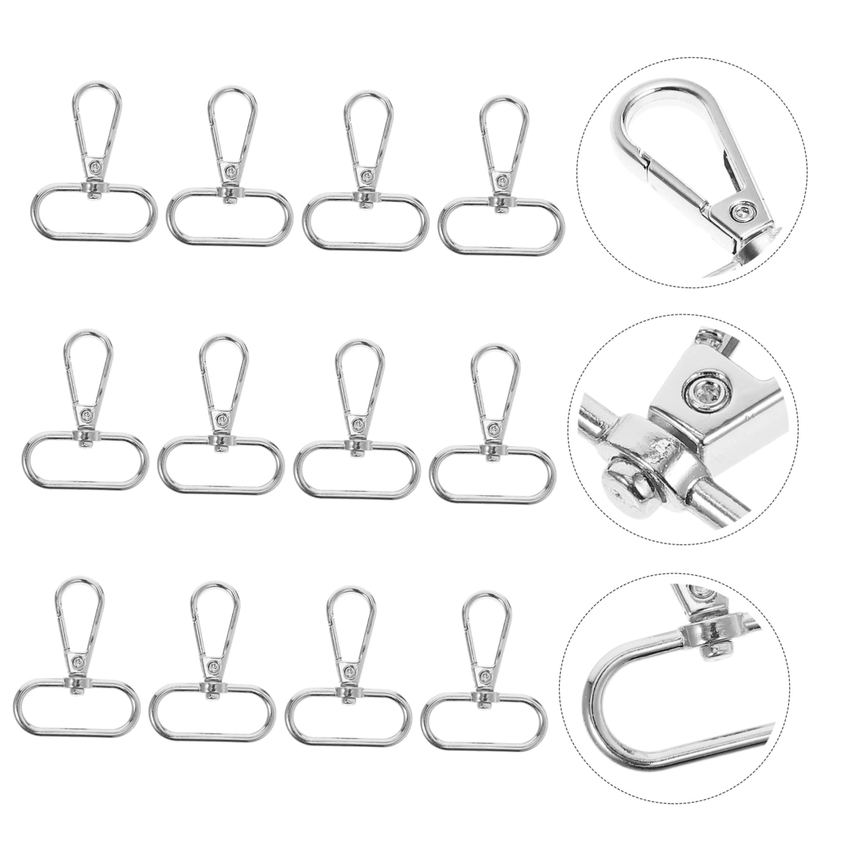 VILLCASE 45piezas Hebillas De Langosta Giratorias De Accesorios Para Joyas y Llaveros Para Manualidades y Proyectos De Bricolaje