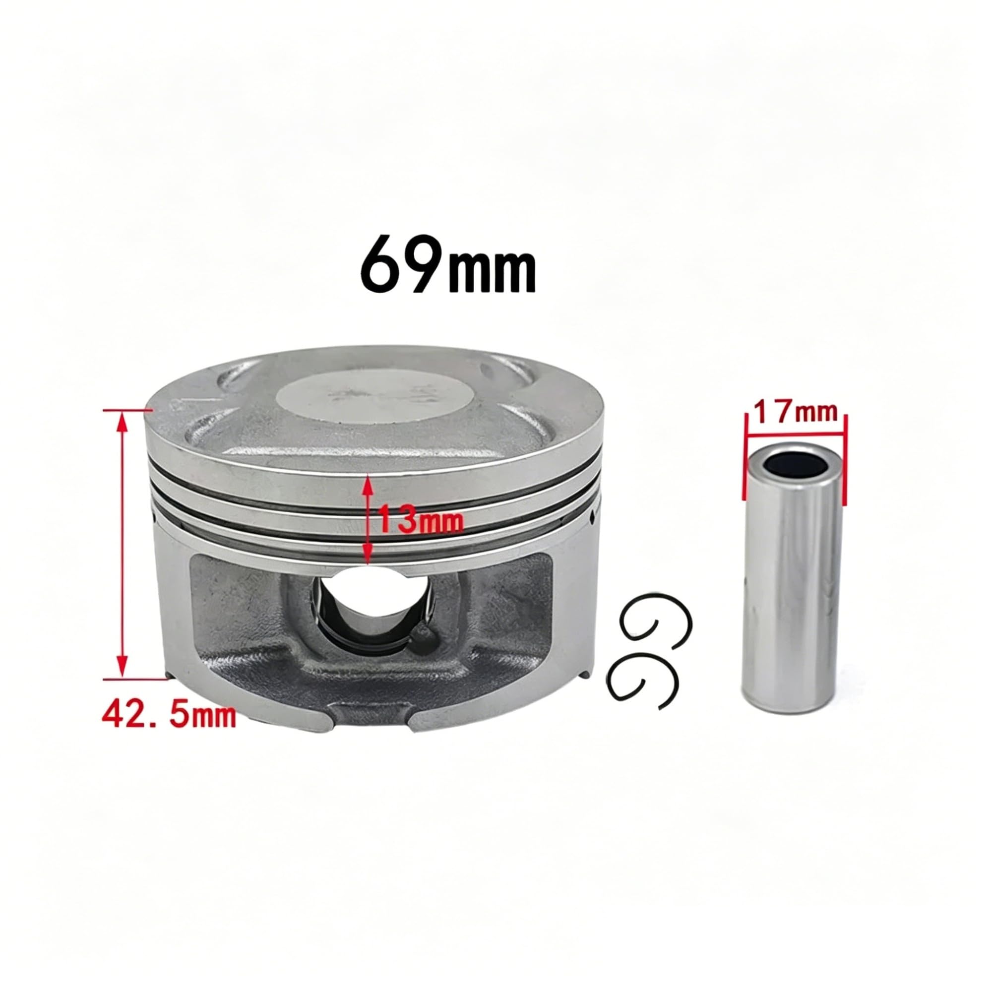 Fasce Elastiche Per QJIANG Per Keeway Per Benelli Per Silverblade 250 Per Silver Per Blade 250cc Per Zafferano 250 BJ250T-8 Scooter Pistone Anello Kit Pistone(Psiton Kit)