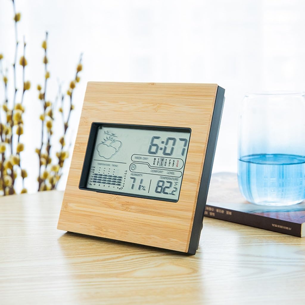 Weather Clock Creative Multi-Function Temperature Hygrometer Weather Bedroom Baby Room Seat