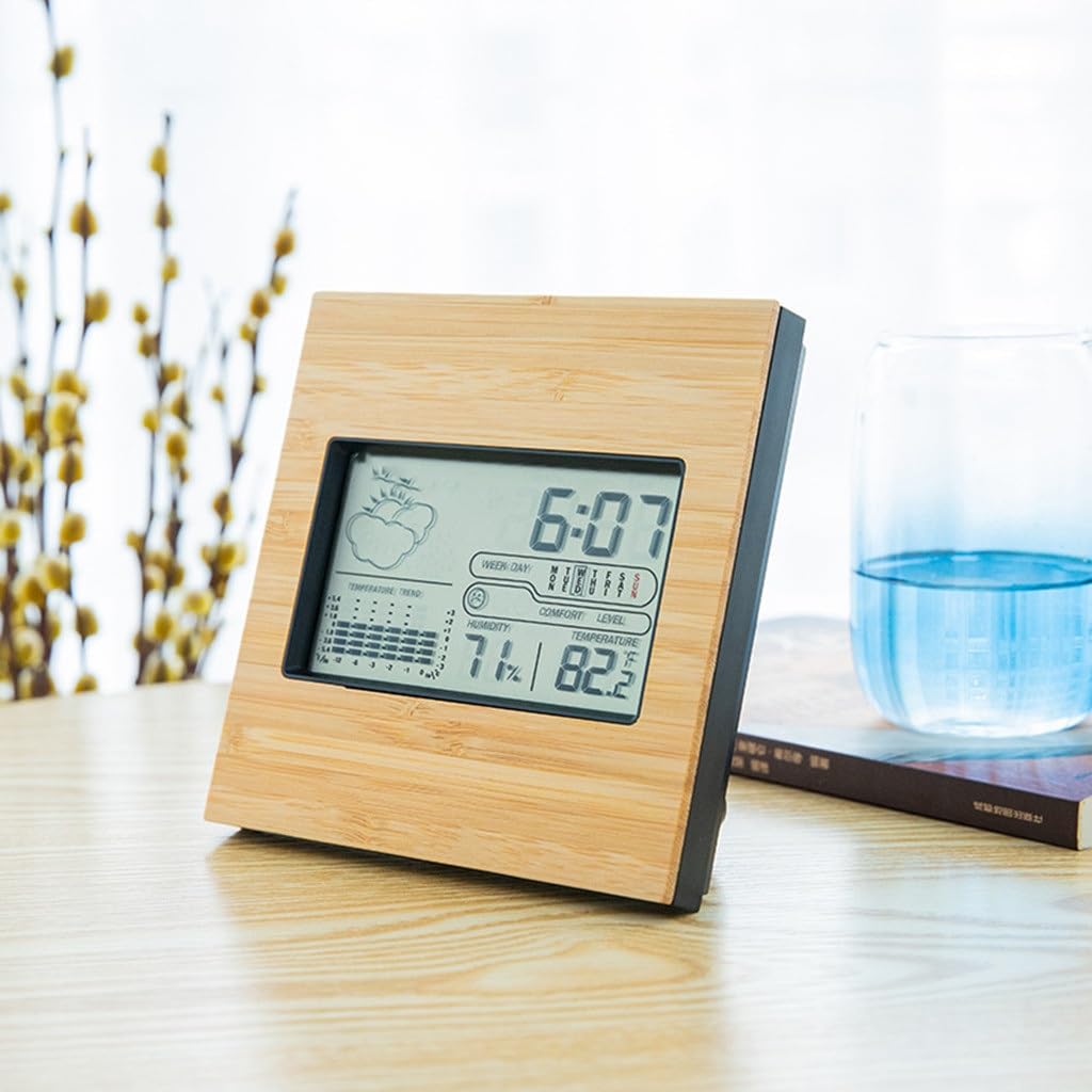 Weather Clock Creative Multi-Function Temperature Hygrometer Bedroom Baby Room Seat