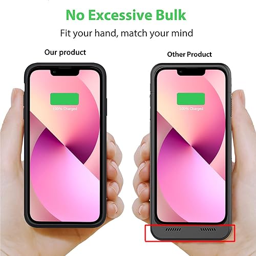 Miniatura 4 de Funda de batería para iPhone 13 Mini, 6500 mAh, delgada, portátil, recargable, protectora, funda de carga compatible con iPhone 13 Mini (5.4