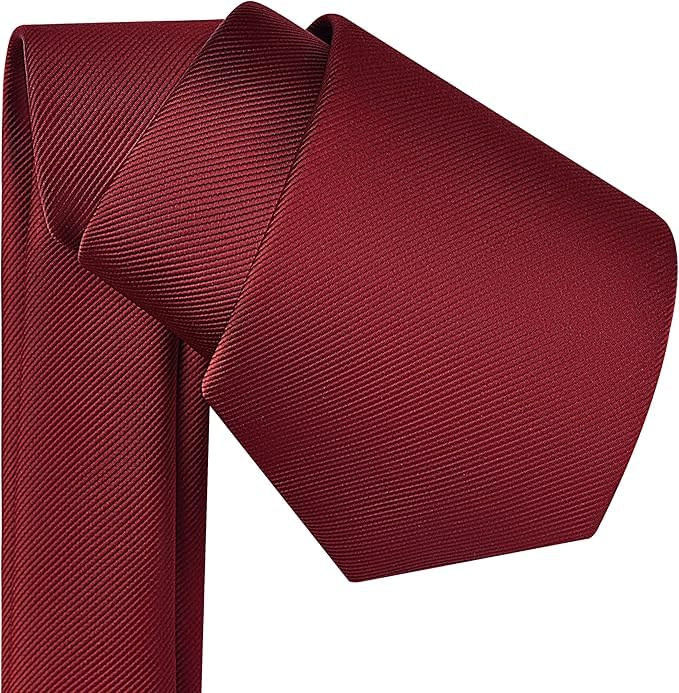 Image of Young Arrow Premium Microfiber Matte Finish Necktie for Men - Solid Formal Tie for Office, Wedding, Party, Groom & Groomsmen