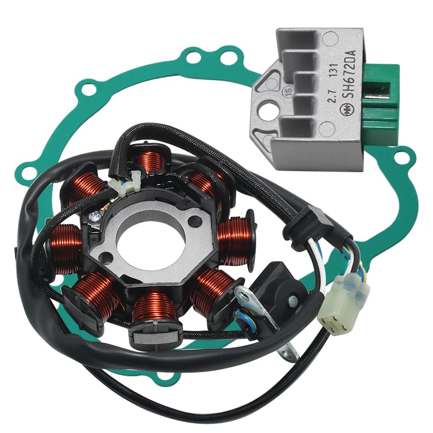 Stator Coil Rectifier Stator Gasket for Kawasaki KLX140,KLX140L 2008-2023 for Kawasaki KLX140G 2017-2023 for Kawasaki KLX140 KLX140A 2008-2022 Stator Coil Rectifier Stator Gasket