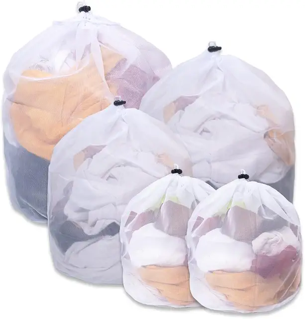 5 Filets Linge Machine à Laver Réutilisables - Sacs Lavage Oreiller