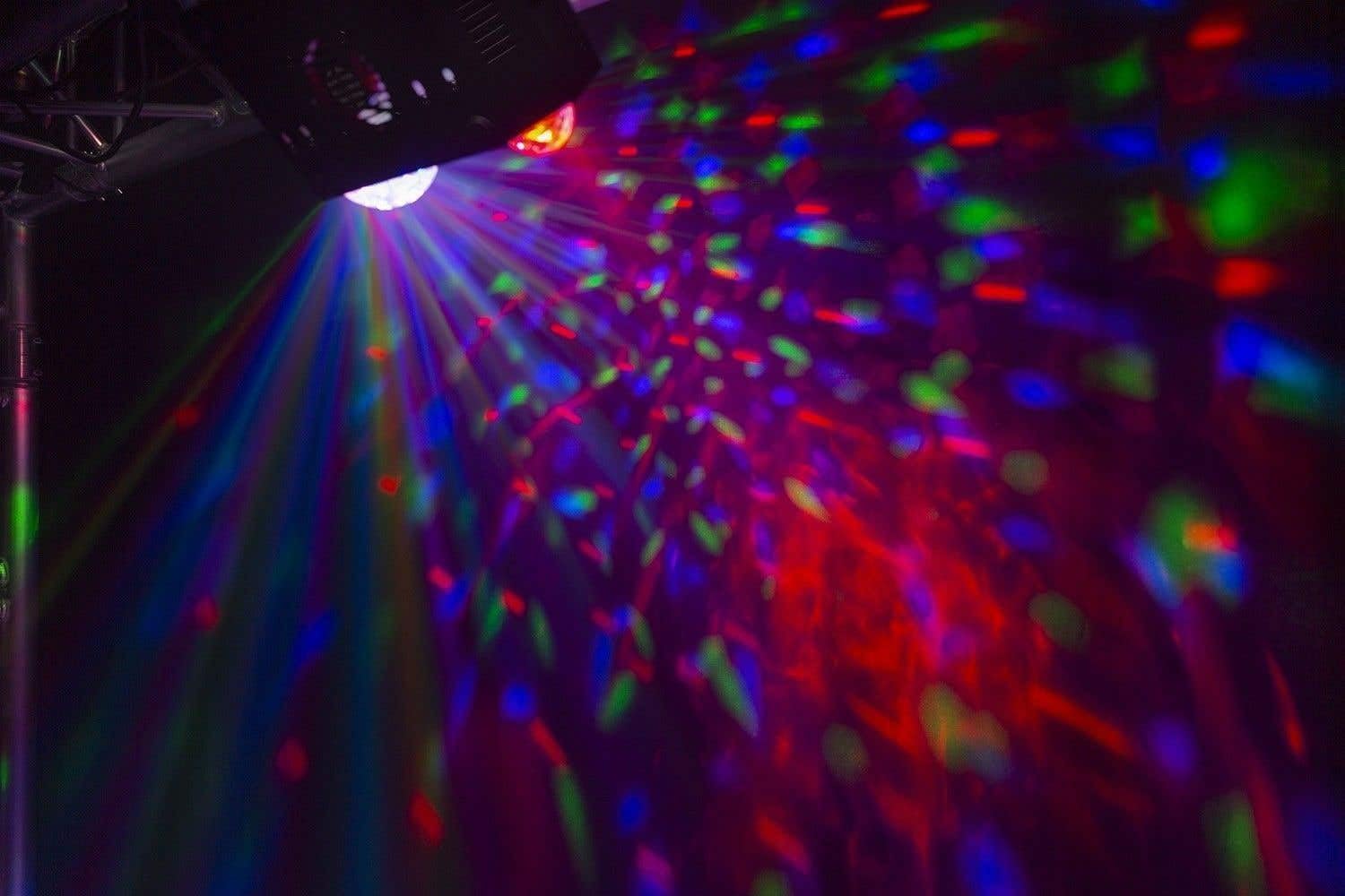 BeamZ LEDWAVE Discolicht Partylicht 5-in-1 LED DJ-Lichteffekt Musikgesteuert mit Fernbedienung, UV Schwarzlicht und Strobo, Jelly Ball, Water Wave, Lichtorgel, DJ Licht Komplett, Partybeleuchtung