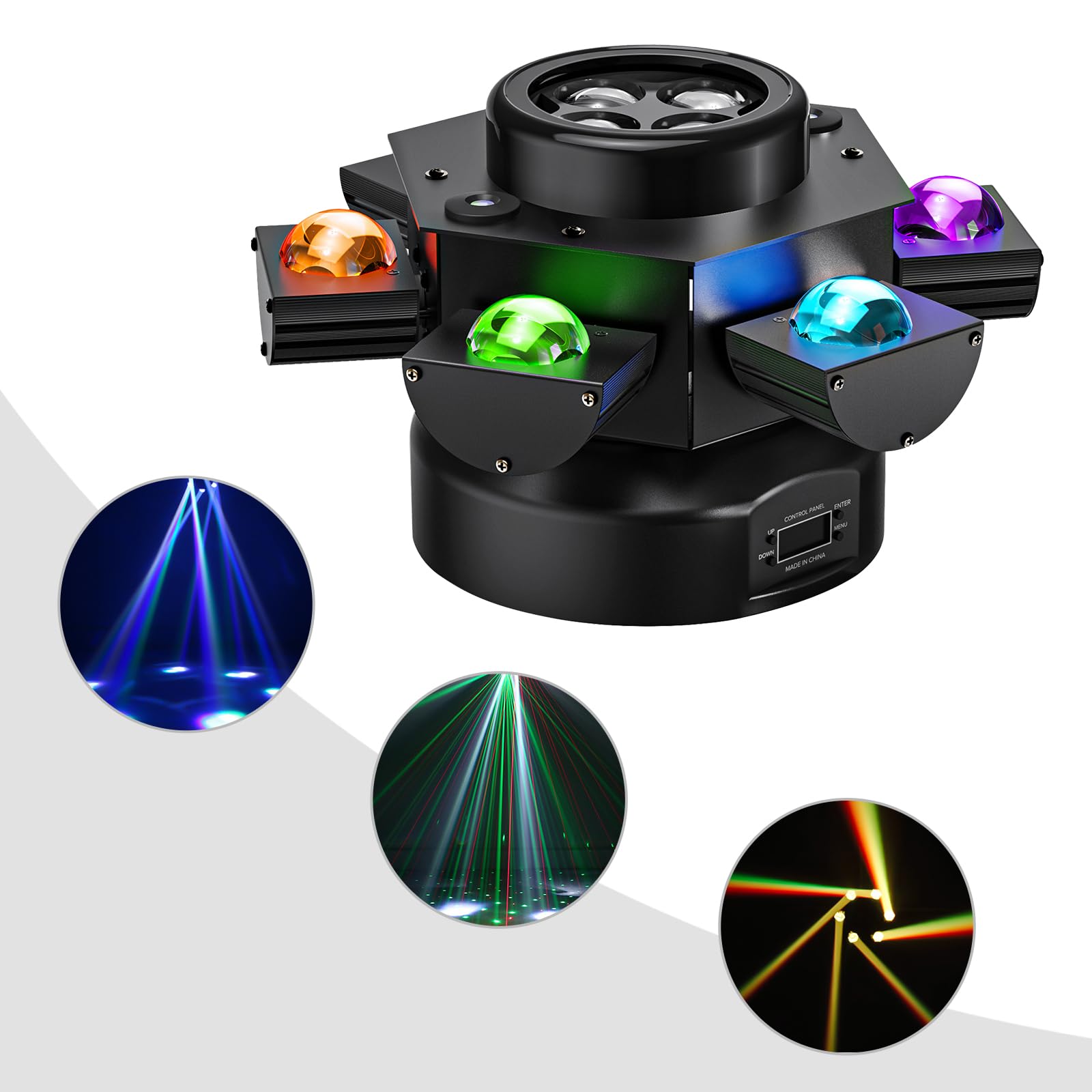 150W Moving Head Licht, Partylicht Scheinwerfer 10PCS CREE 10W RGBW Perlen, 50mW Roter Laser Discolicht Partylicht Beam Bühnenlicht für DJ Disco Bar Konzert Hochzeit Bühnentechnik Discolicht