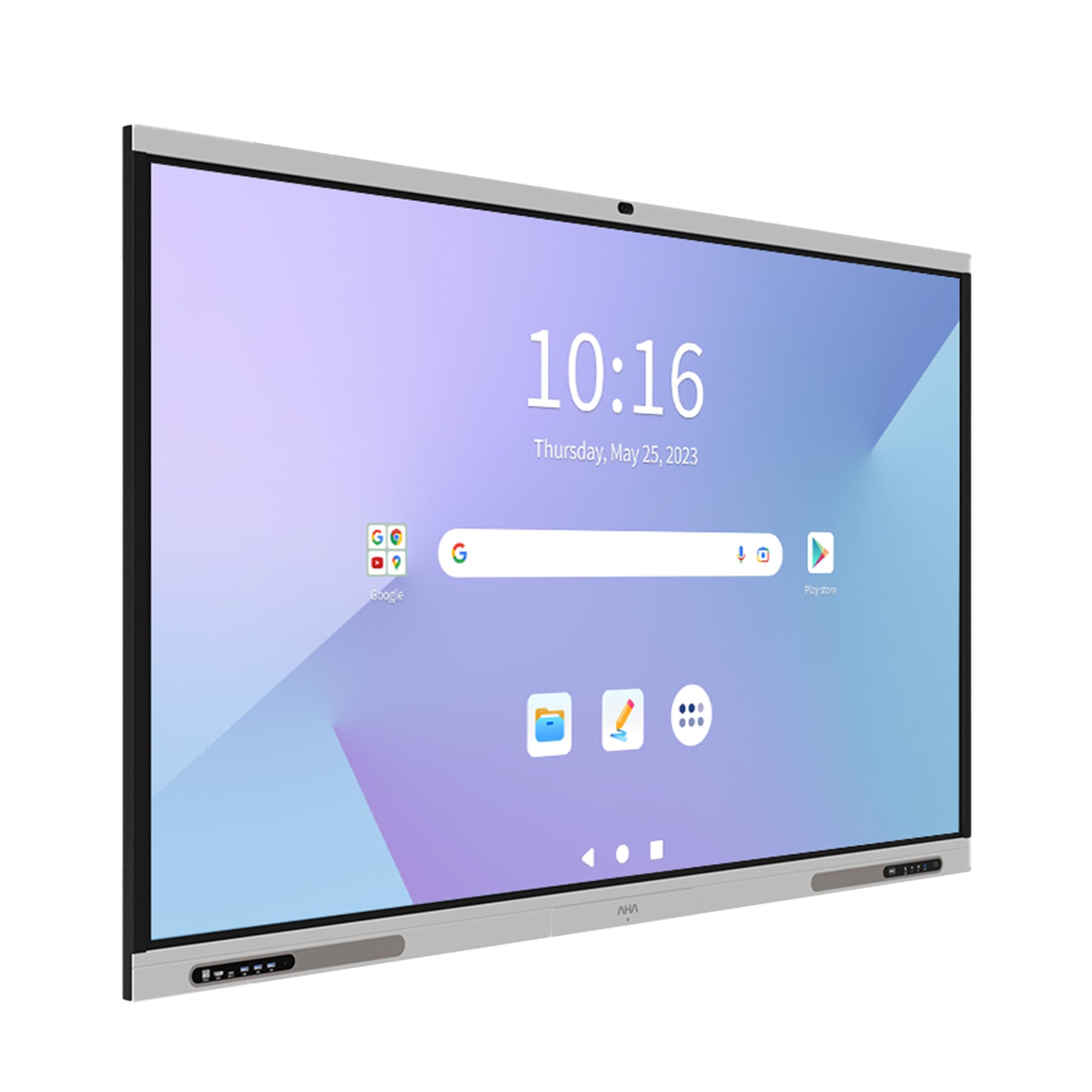 Interaktives Whiteboard 65 Zoll mit Video-Kamera, Google-EDLA & Office (4K UHD) 2.4G WiFi - Digitales Smart-Board & Tafel für Schule & Unternehmen - Flipchart Monitor Touch-Screen