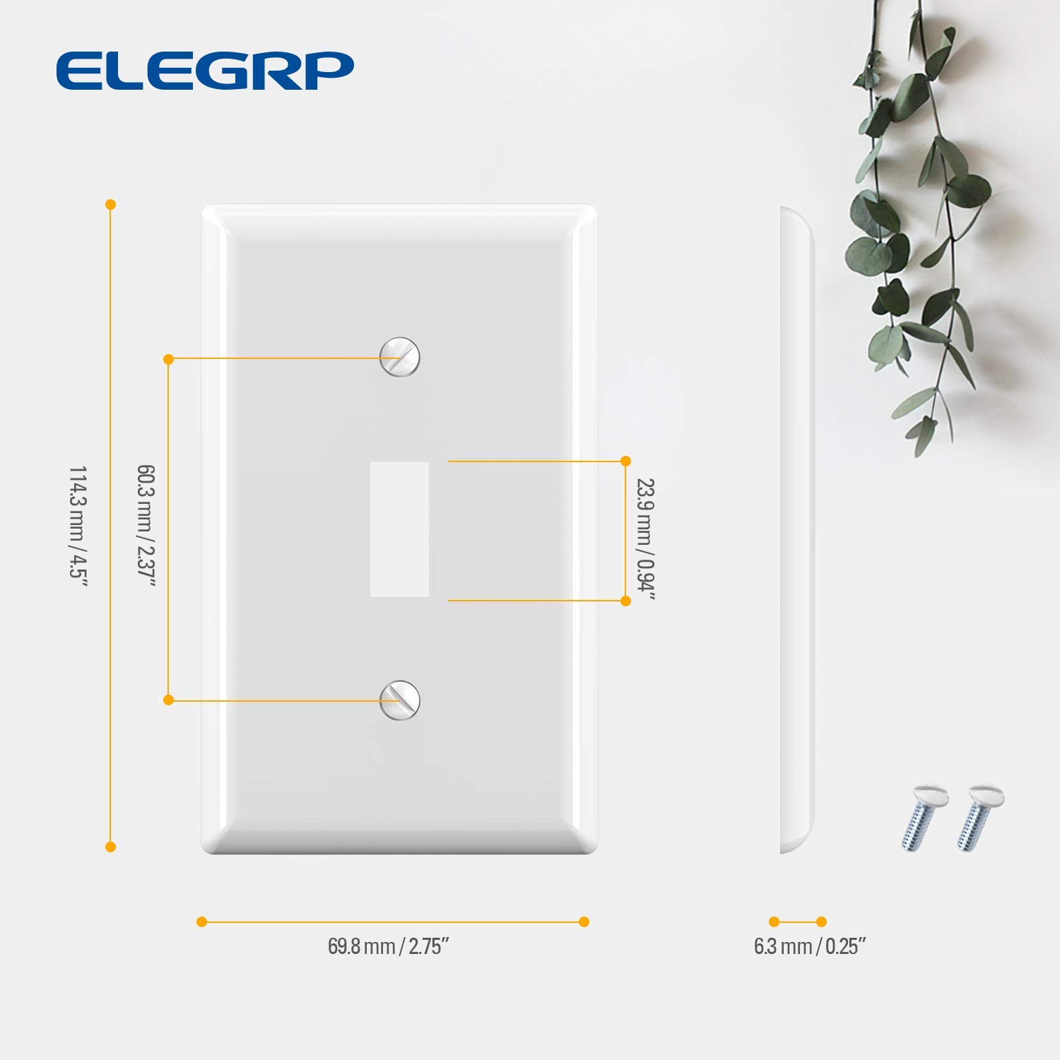 Replace Wall Switches - Durable Polycarbonate Plates -6