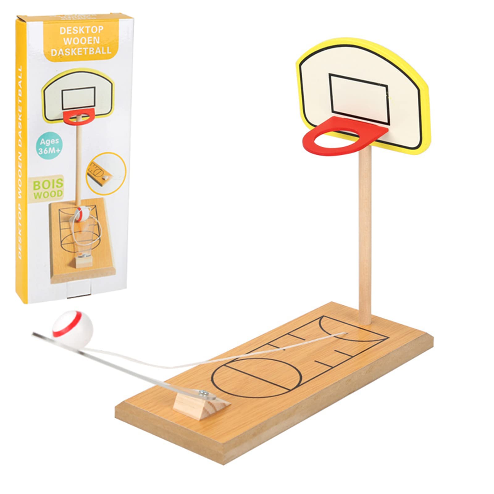 Table Top Mini Basketball Game Set-Tabletop Wooden Board Mini Arcade Desktop Tiny Basketball Shooting Alley Office Desk Stress Relief Gadgets Small Finger Toys Fun Gag Gifts for Kids Teens Boys