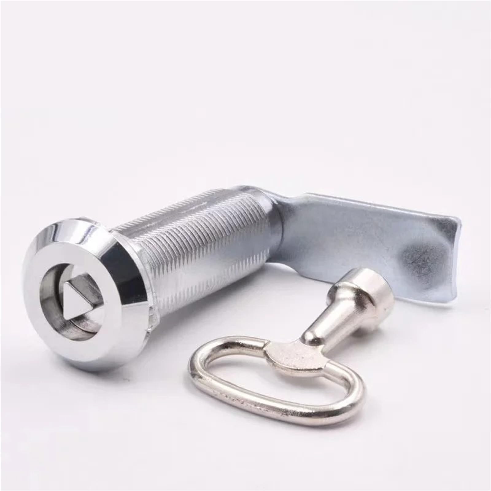 Jwvialel Height 10Mm-Zinc Zinc Alloy With Key Quarter Turn Cam Lock Latch Electrical Cabinet Door Locks 1Pcs(Height 10Mm-Zinc)