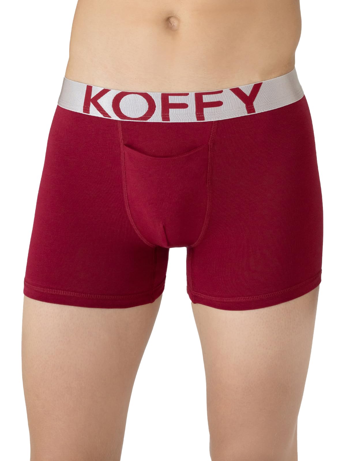 koffy Men’s Malleable Cotton Lycra Long Trunk with Minus Cutting Pouch I Wrinkle Free I Moisture Wicking Technology-picture-7
