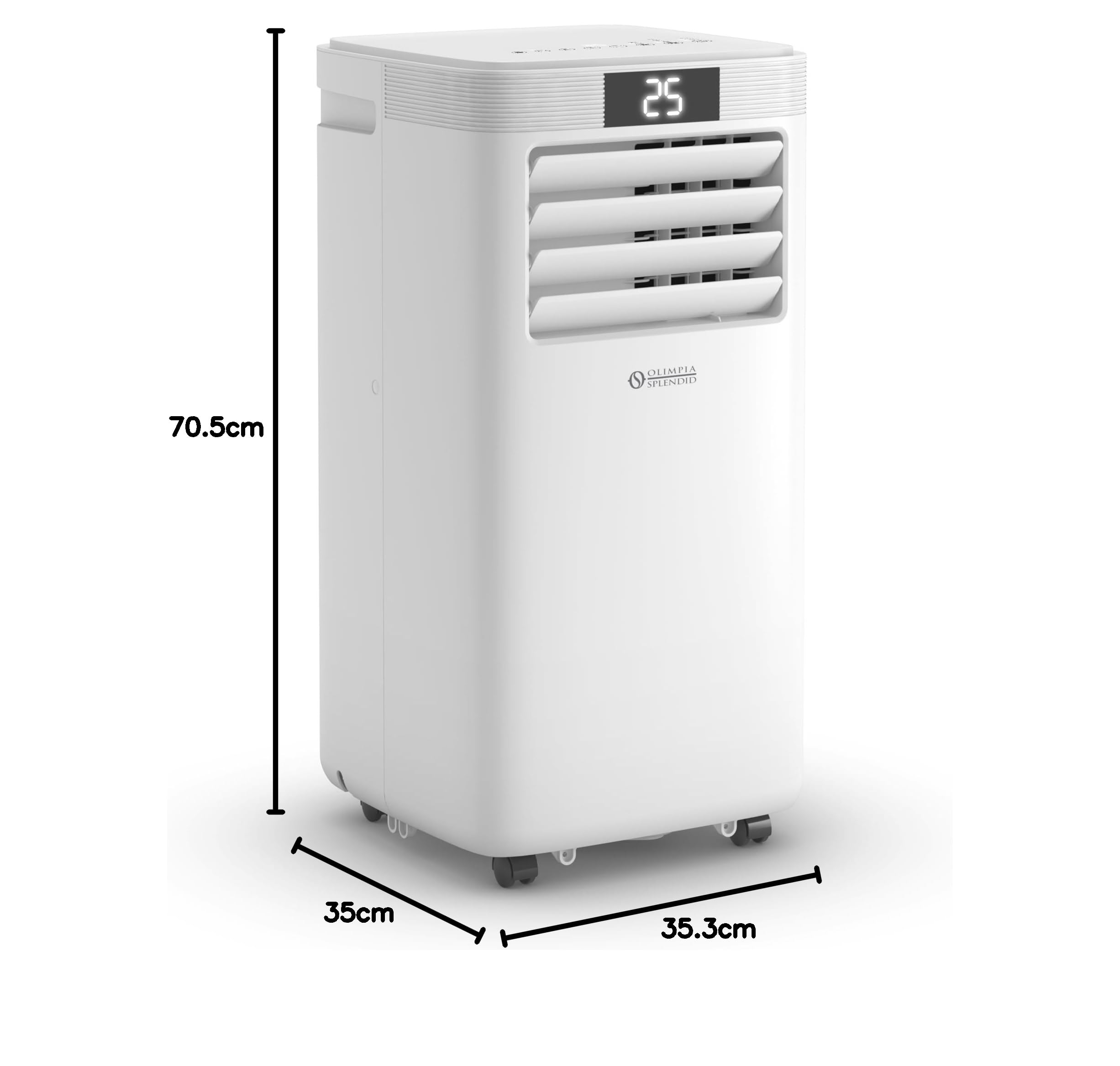Olimpia Splendid - 02474 Dolceclima 10 HP WiFi Climatiseur portable - 10 000 BTU/h, capacité nominale 2,6 Kw, avec télécommande et WiFi intégré, Gaz naturel R290, Blanc