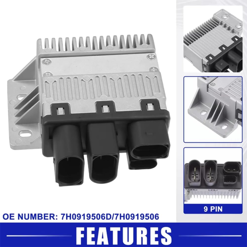 Unidad De Control Del Ventilador Del Radiador Del Motor Para VW Transporter Multivan T5 2003-2015 Módulo Controlador Del Ventilador De Relé 7H0919506D