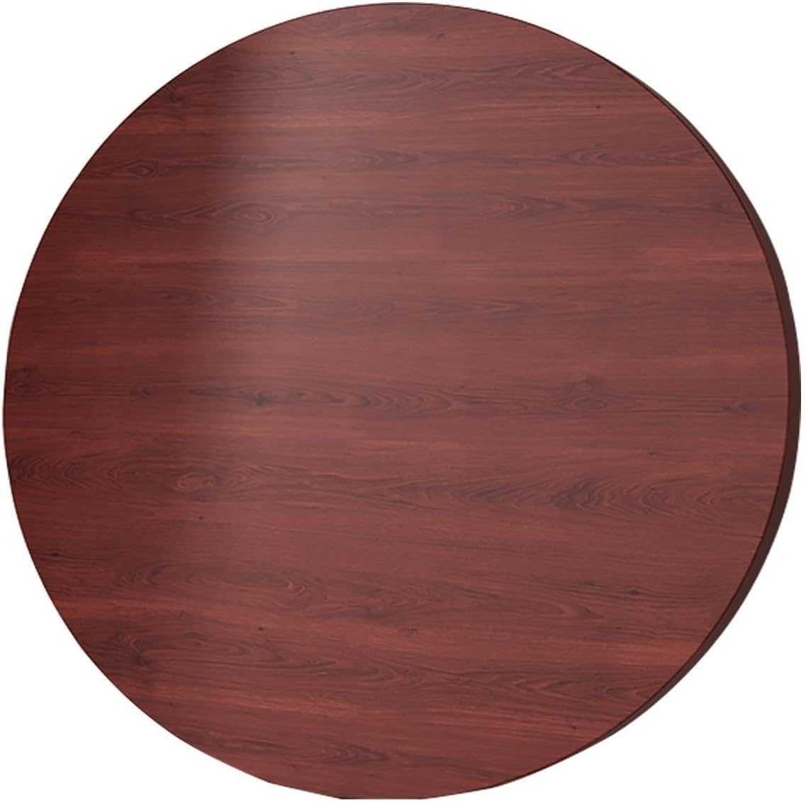 Round Countertop Wooden DIY Replacement Tabletop Countertop for Dining Table Coffee Tabletop 12MM Thickness 4 Colors to Choose from(Red Walnut Color,24"(60cm))