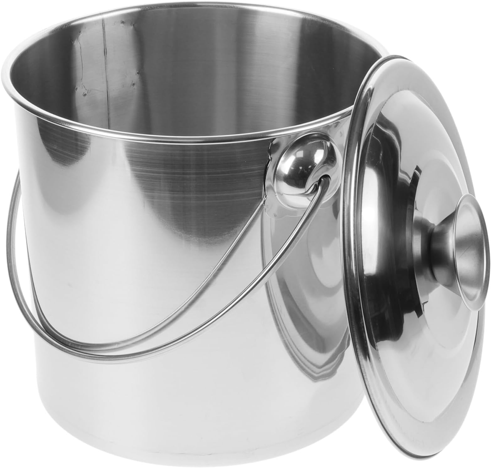 Stainless Steel 25L Milk Bucket Jug with Lid and Handle for Milk, Wine, Water, Liquid Storage and Transport