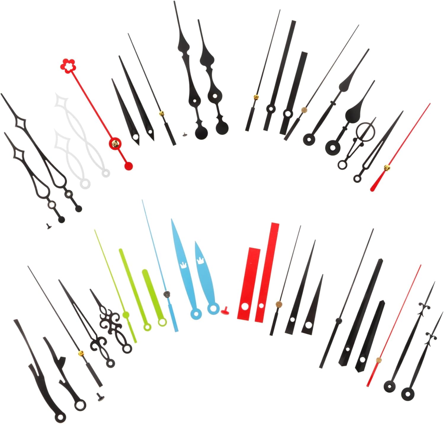 DOITOOL 75sets Mute Replacement Clock Clock Accessories for Repair and Lightweight Plastic Easy to Install