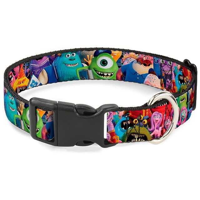 Buckle-Down Collar de Clip de plástico apilado con Hebilla de Monstruos universitarios, grande/15-26