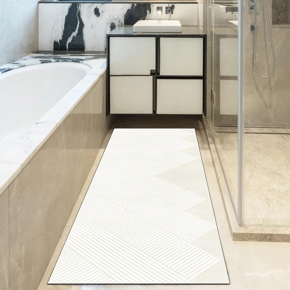 Küchenläufer moderno beige 100 x 240 cm rutschfest waschbar Läufer für Flur und Schlafzimmer