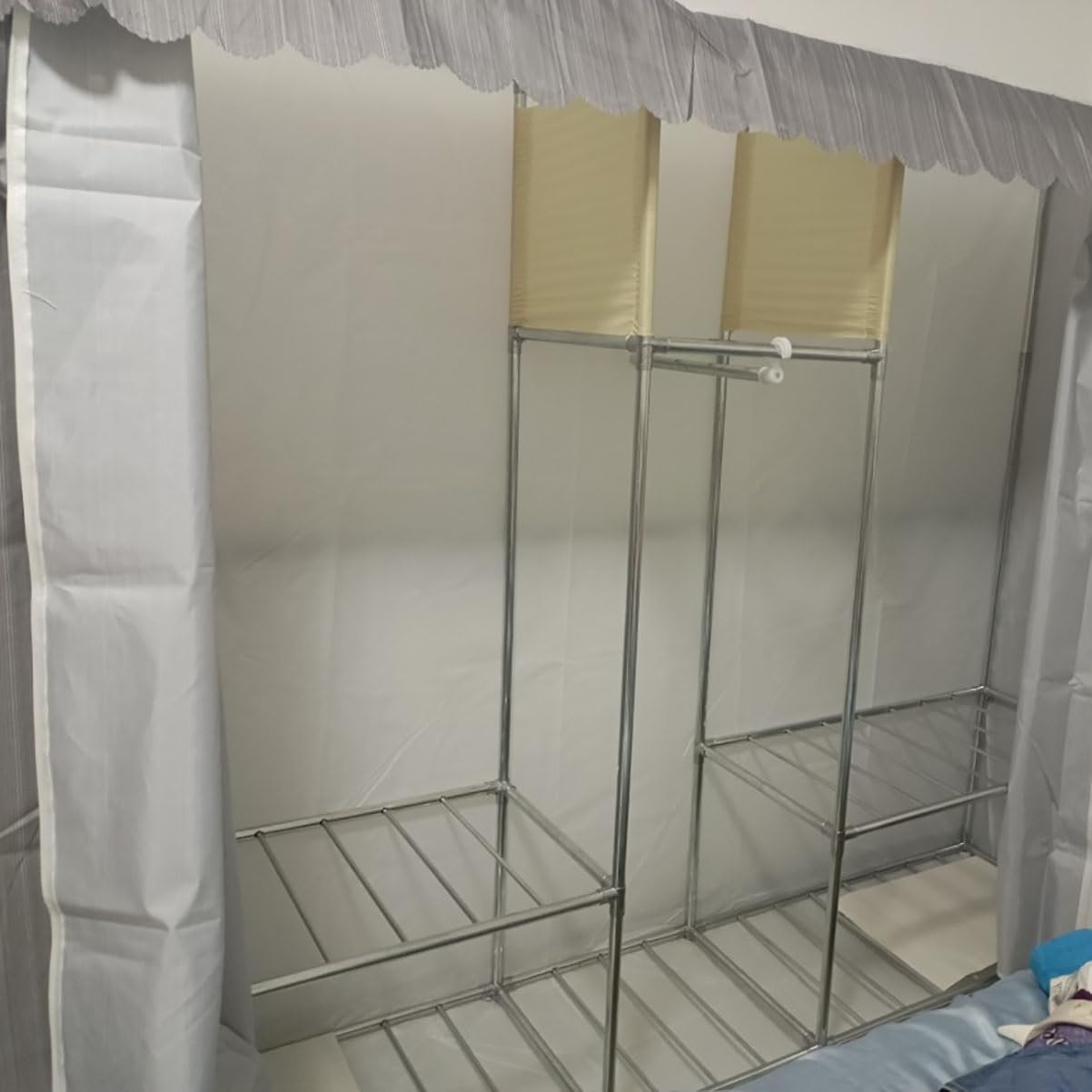 Wardrobe Closet Schrank Tragbarer Kleiderschrank, Freistehender Schrank-Organizer Mit Abdeckung Für Aufhängen Und Aufbewahren Closet Aufbewahrungsschrank(84 * 46 * 173cm)