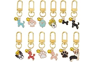 Pet Dog Cat Charms Pendants, Clip-on Bells for DIY Necklace