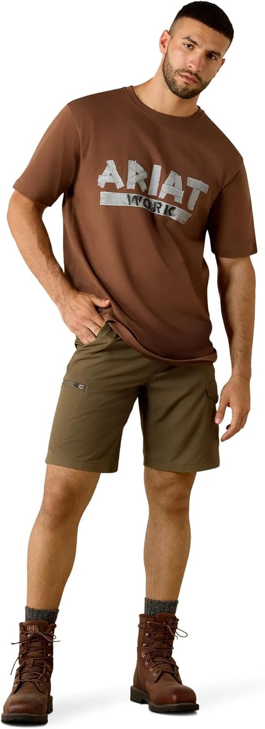 ARIAT Mens Rebar Cotton Strong Duct Logo T-Shirt - Image 3