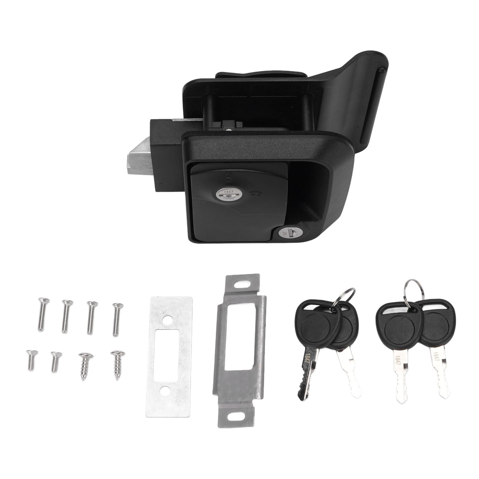 Yctze Sostituzione della Serratura Porta della Porta del Rimorchio RV, Fermo della Portiera in Lega di Zinco con Paddle Deadbolt, Realizzato con Materiali Ad Alta Resistenza, 1 Blocco