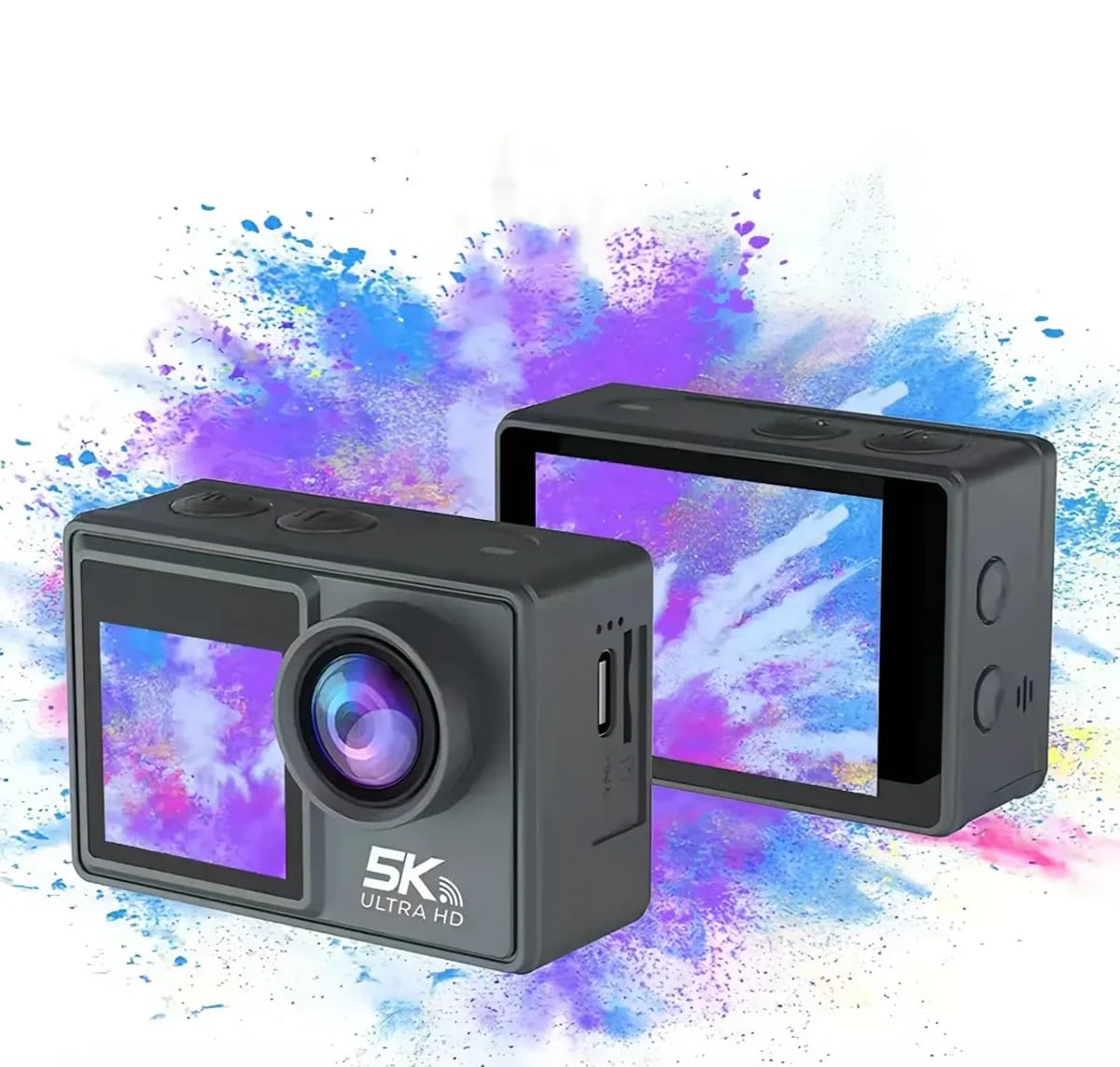 Original Danxon Action Kamera (C1S-5K Fernbedienung – Nutzungsbedingungen, 64 GB)(grau)