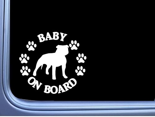 EZ-STIK Baby on Board American Bully L474 - Calcomanía de Pitbull (6 pulgadas)