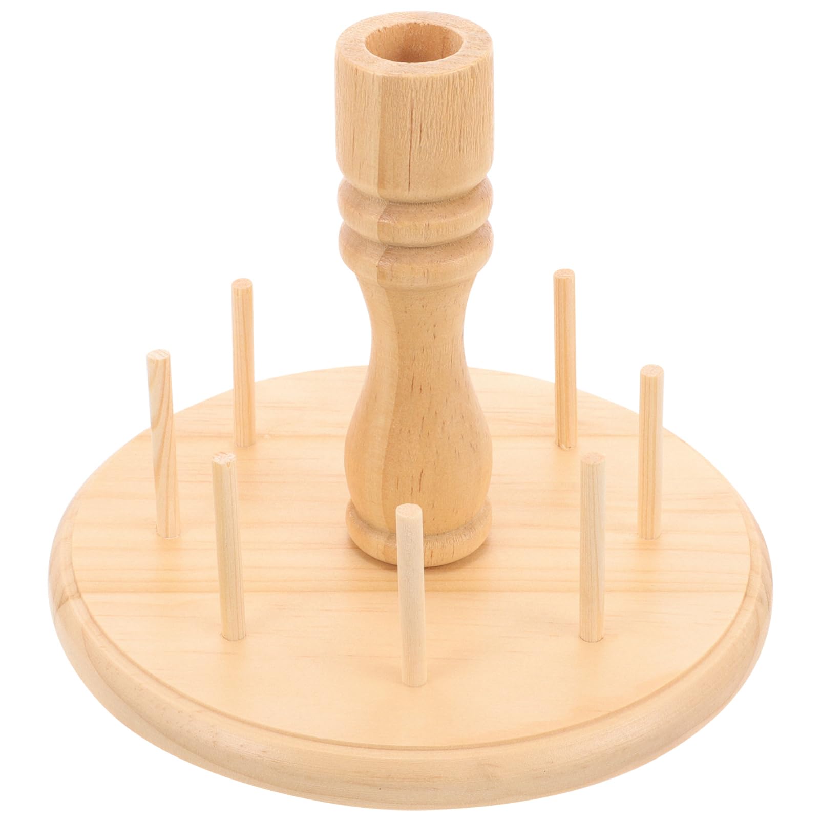 KOCKSHION Wooden Thread Holder Stand Spool Rack for Embroidery Sewing Quilting Projects Durable Beechwood Construction Efficient Thread Organizer for Easy Access and Storage