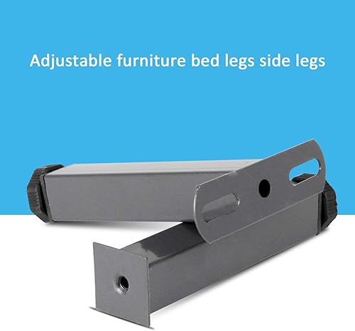 Miniatura 7 de Patas ajustables de hierro laminado en frío, patas laterales de gabinete reforzadas, patas de soporte de viga de cama de cojinete de carga,