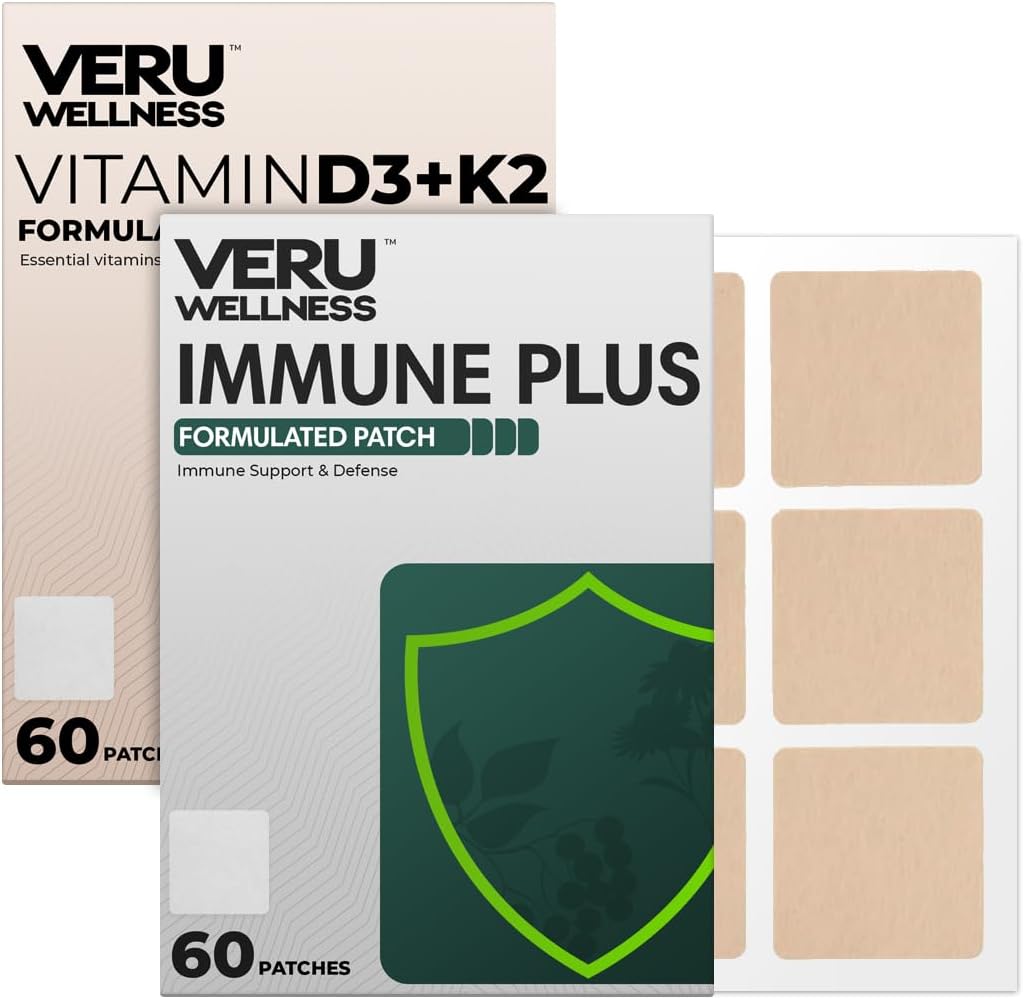 Veru Wellness Bariatric Immune, D3/K2 - Post Bariatric Gastric Bypass and Sleeve Gastrectomy - Non Ingest Patch (60 Days)