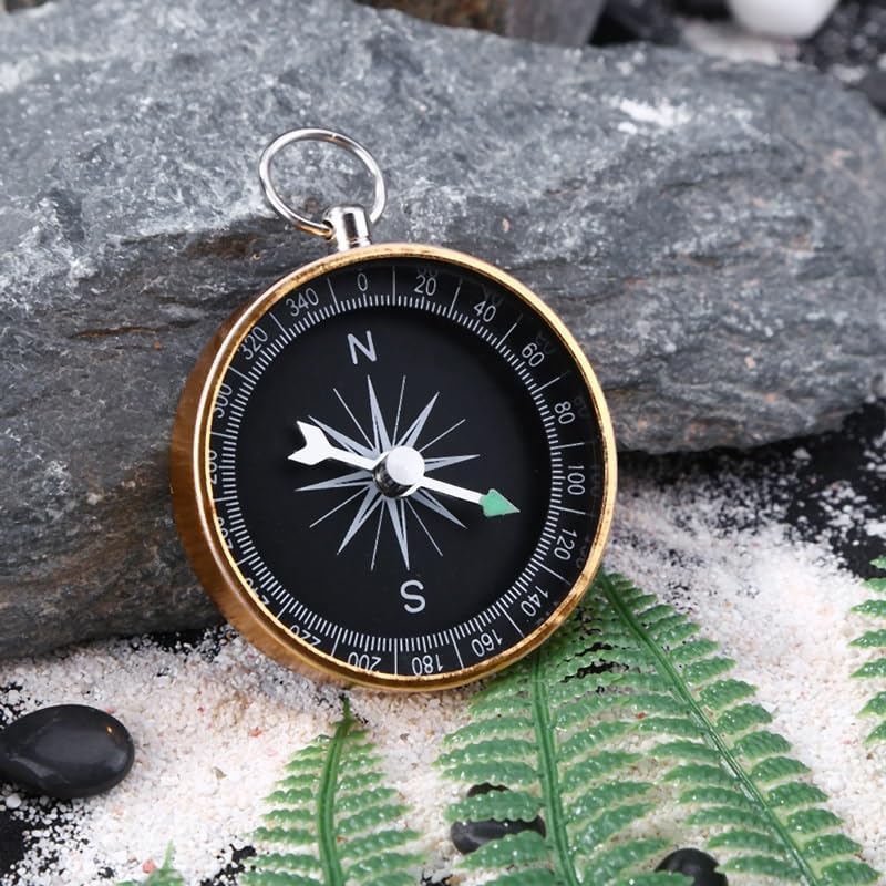 NRWDTYH コンパスアルミ合金コンパス実用的な方向コンパスハイキングキャンプ用品