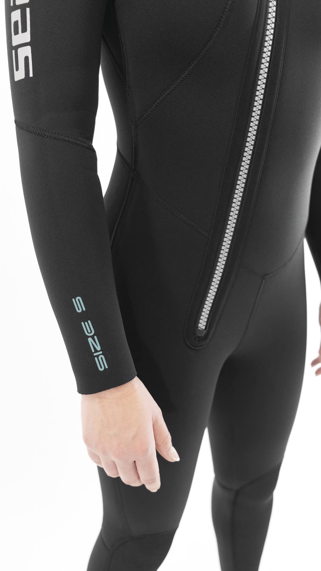 SEAC Club Lady, Muta in Neoprene da 5 mm con Cappuccio Integrato, Protezioni in Powertex nelle Spalle, Ginocchiere e fondoschiena