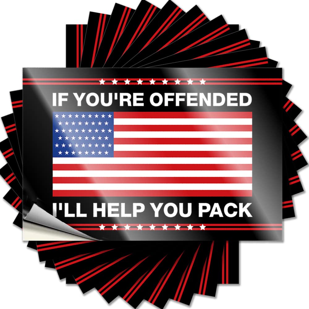 Fzfn Men's Colour Bedroom Decor Coastal Tattoo - If You're Offended I'll Help You Pack Removable Decal Garage Easy Peel For Essentials(12X18cm)