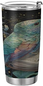 Hummingbird Plants Teal 20oz Tumbler with Lid And Straw Travel Coffee Cup Mug Insulated Tumblers Reusable Drinking Cups Mugs Water Bottles Stainless Steel Cup Tea Mug