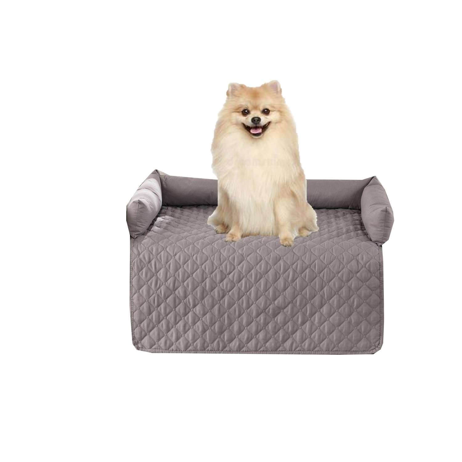 Miaogoo Dog Sofa Bed Protector Cover, Waterproof Dog Cat Bed Sleeping Pad, Medium Large Dogs Cats Calming Pad with Raised Edge, Easy Clean (75x120cm,Light Gray)