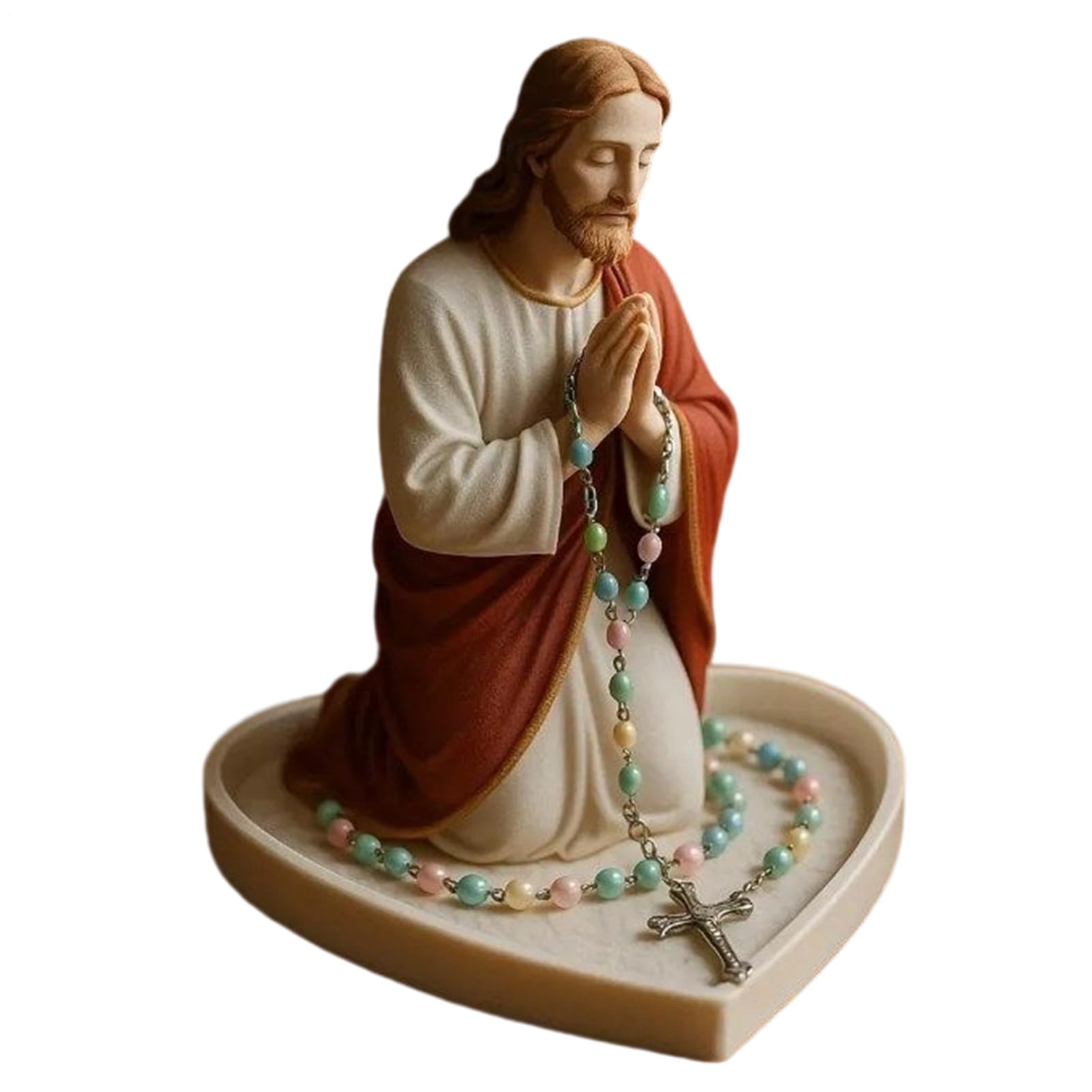 Support pour chapelet Vierge Marie pour table de chevet ou bureau : décoration chrétienne chic