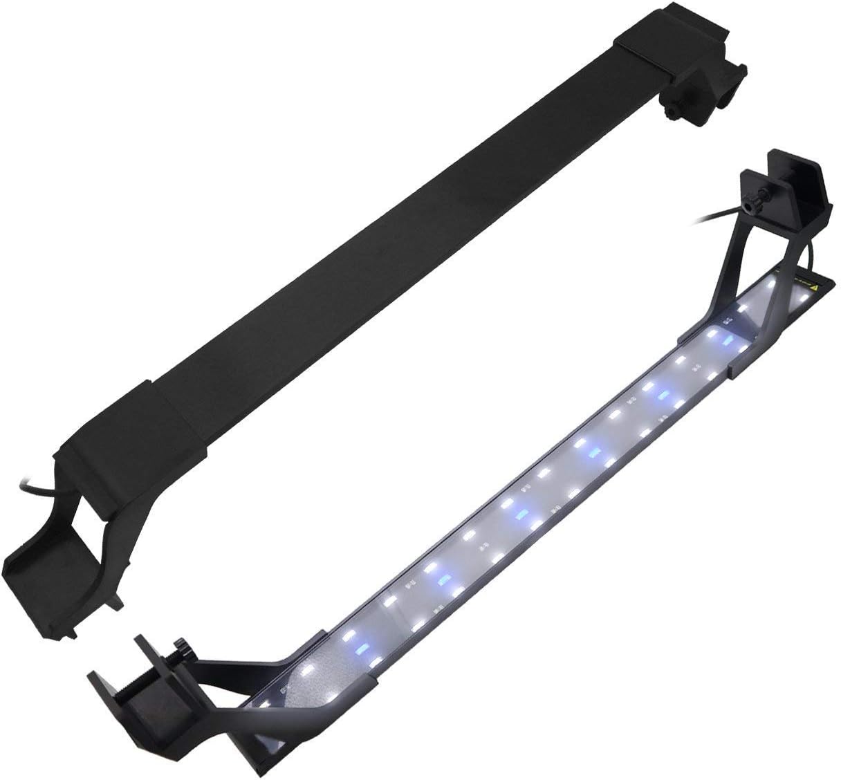 LNIDEAS Aquarium LED Light Kit For Fish Tank，Adjustable Fish Tank Bracket Lighting with 9 Blue and 42 White LEDs, Fish Aquarium Tank LED Hoods Lighting Suitable for 28.74"-36.61"（73-93cm）
