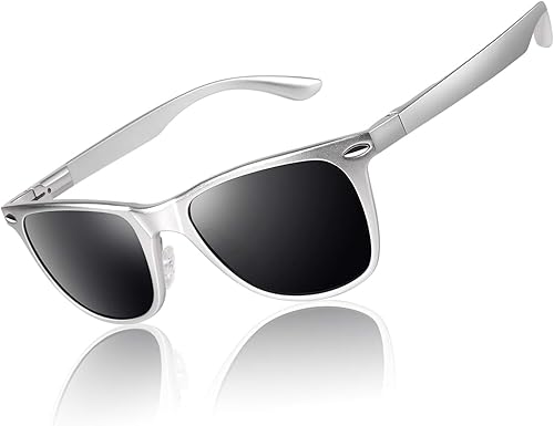 LINVO Gafas de sol polarizadas para hombre, gafas de sol estilo retro de los años 80, diseño cuadrado