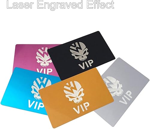 Miniatura 6 de 100 placas de metal de aleación de aluminio de 3.4 x 2.13 x 0.008 pulgadas para grabado láser (azul, blanco, delgado)