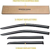 Vista 158 de Visera de ventana para Chevy Silverado 1500/GMC Sierra 1500/Avalanche/Suburban Crew Cab 2007-2013, protectores de lluvia, deflector de ventilación