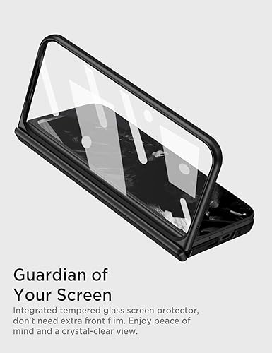 Miniatura 4 de Miimall Funda plegable para Google Pixel 10 Pro con soporte para bolígrafo y bolígrafo, protector de pantalla de vidrio templado, soporte oculto,