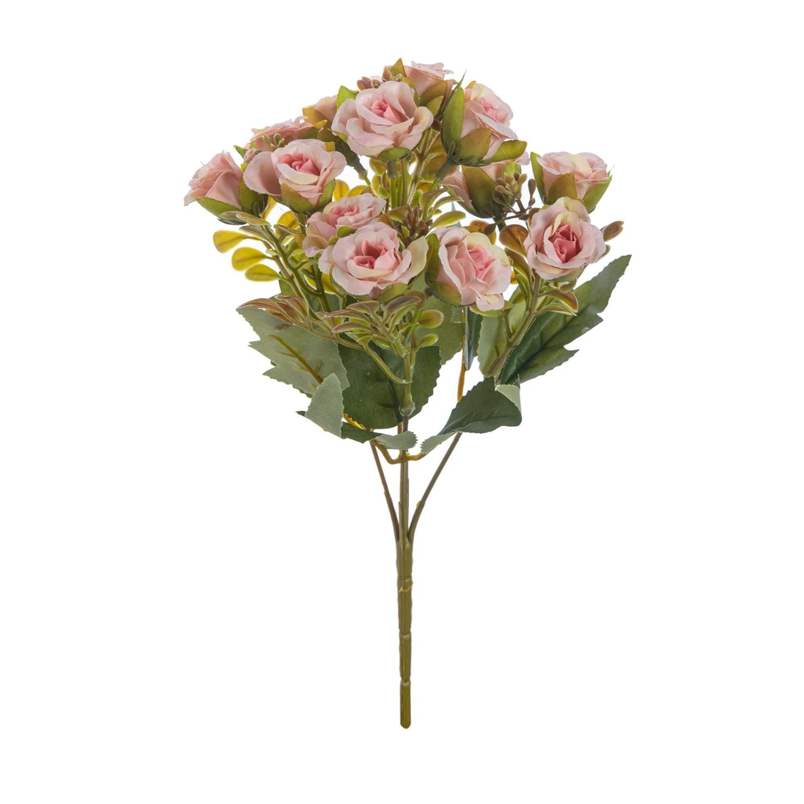 Bouquet de mariée en fleurs artificielles de soie haut de gamme pour décoration de vase