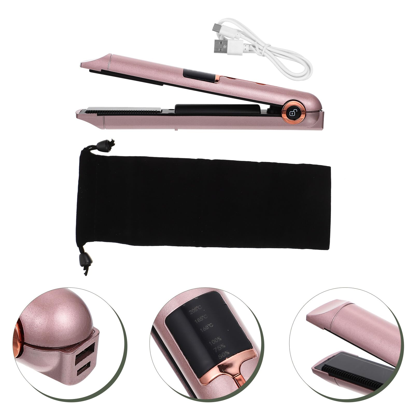 2-in-1 Profi Haarglätter Lockenstab und Glätteisen aus Kunststoff