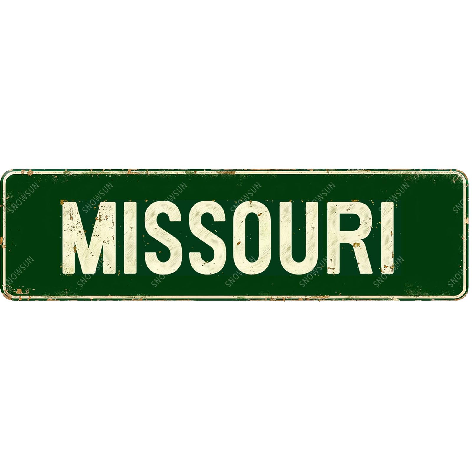 Missouri Street Sign Vintage Tin Signs Art Plaque for Home Office Bar Garden Cafe Yard Garage 4x16 Inch