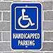 SmartSign Handicapped Parking Sign, 12 x 18 Inches 3M Engineer Grade Reflective Aluminum, Pre-Drilled Holes, USA Made