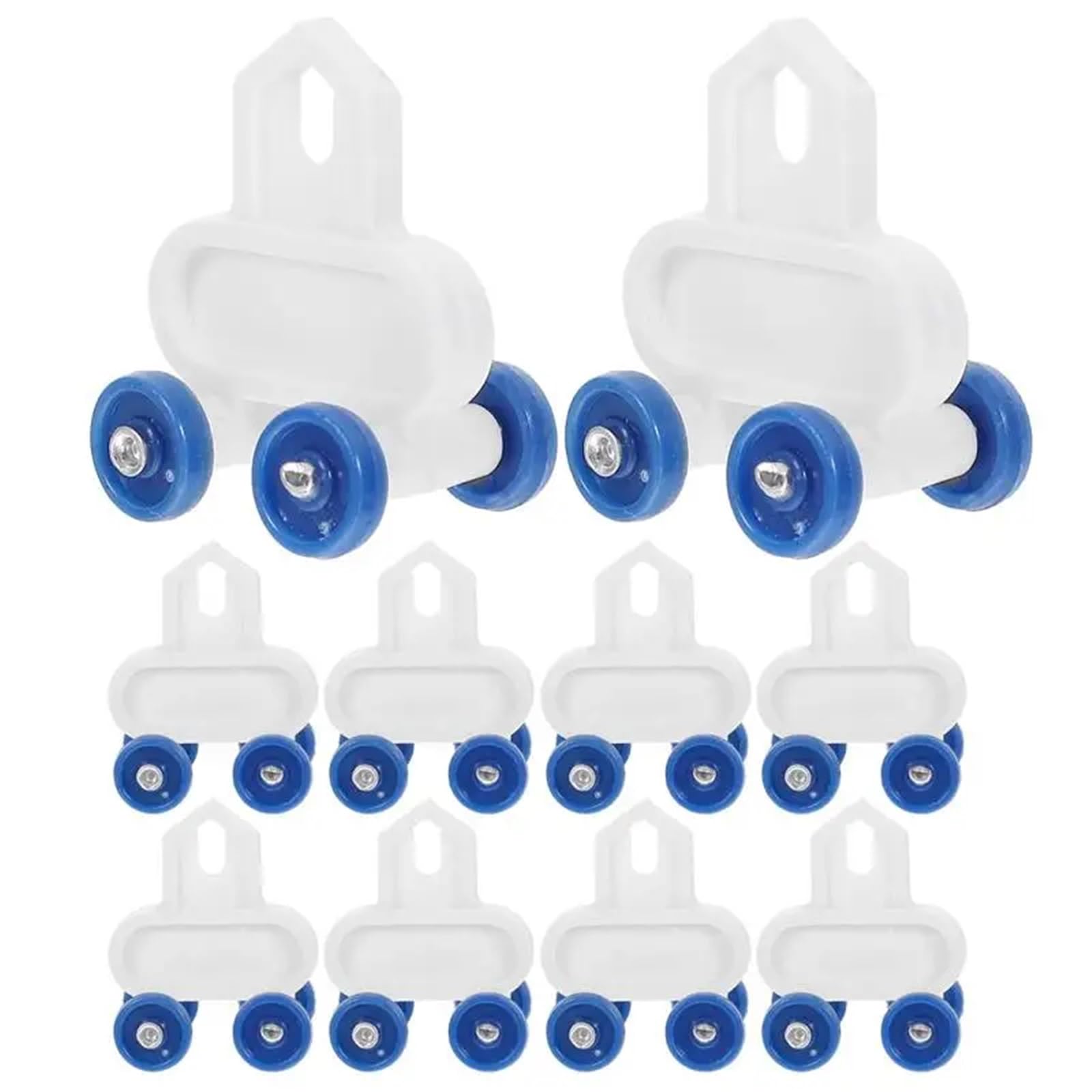 Curtain Track Rollers 20pcs Curtain Track Rollers Drapery Rail Glider Curtain Track Rollers Double Curved Track Silent Track Accessories