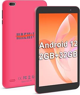 Haehne Tablet 8 Inch Android 12, Tablet PC, 2 GB RAM + 32GB ROM, Quad-Core Processor, IPS 1280 x 800 HD, Dual Cameras, Battery 4000mAh, WiFi, Bluetooth, Type-C,Pink