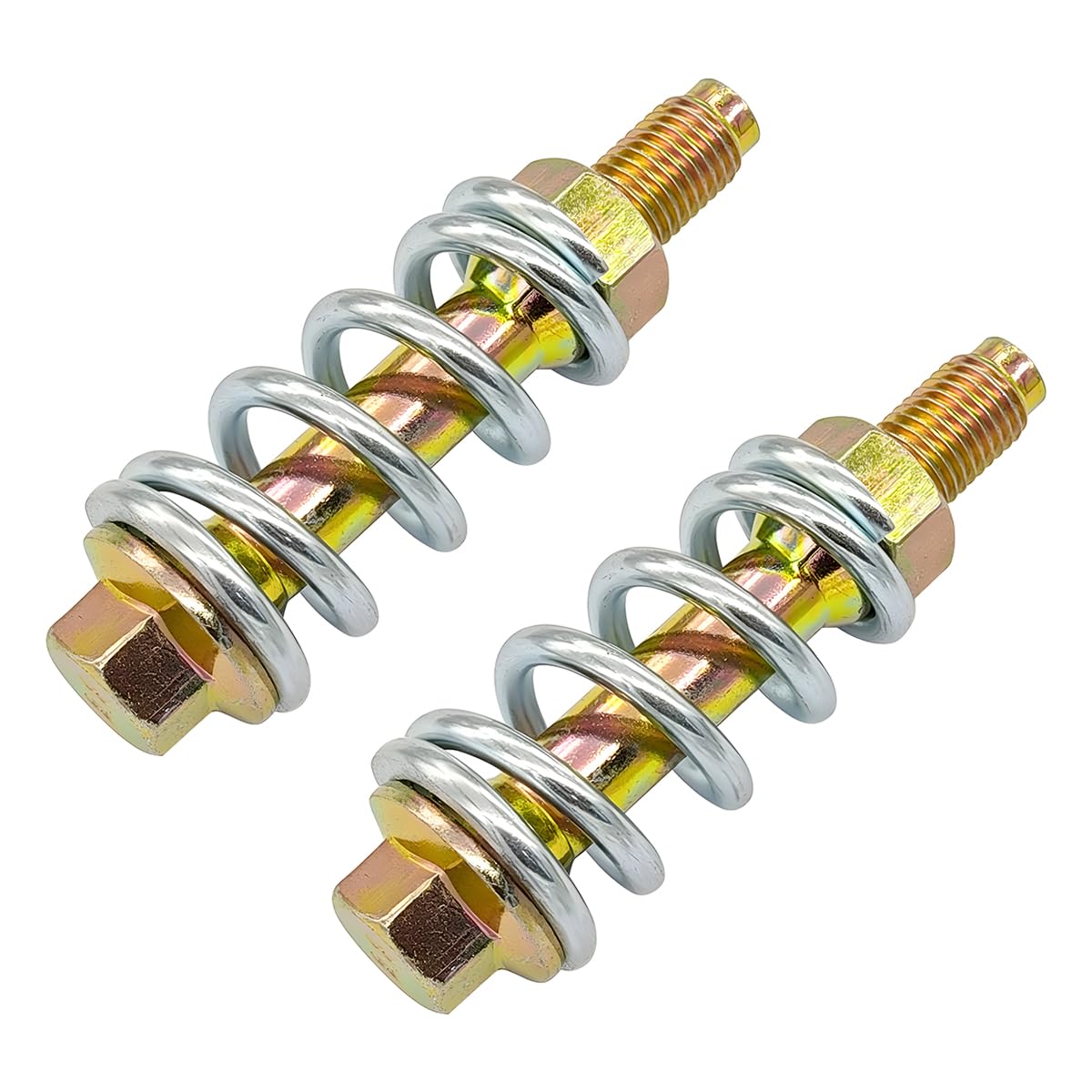 Kit Ressort échappement Kit Écrous Boulons D'Échappement M10-1,5x65mm - 2 Pièces | Pour Tuyau Échappement Voiture écrous Ressort échappement M10